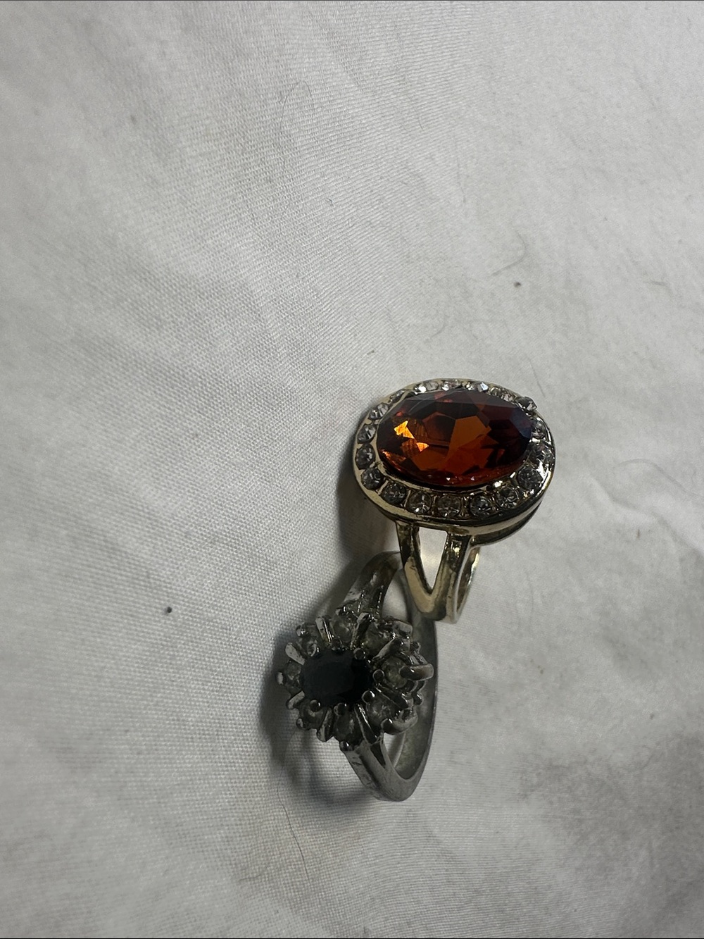 Two Size 9 faux jewelry rings